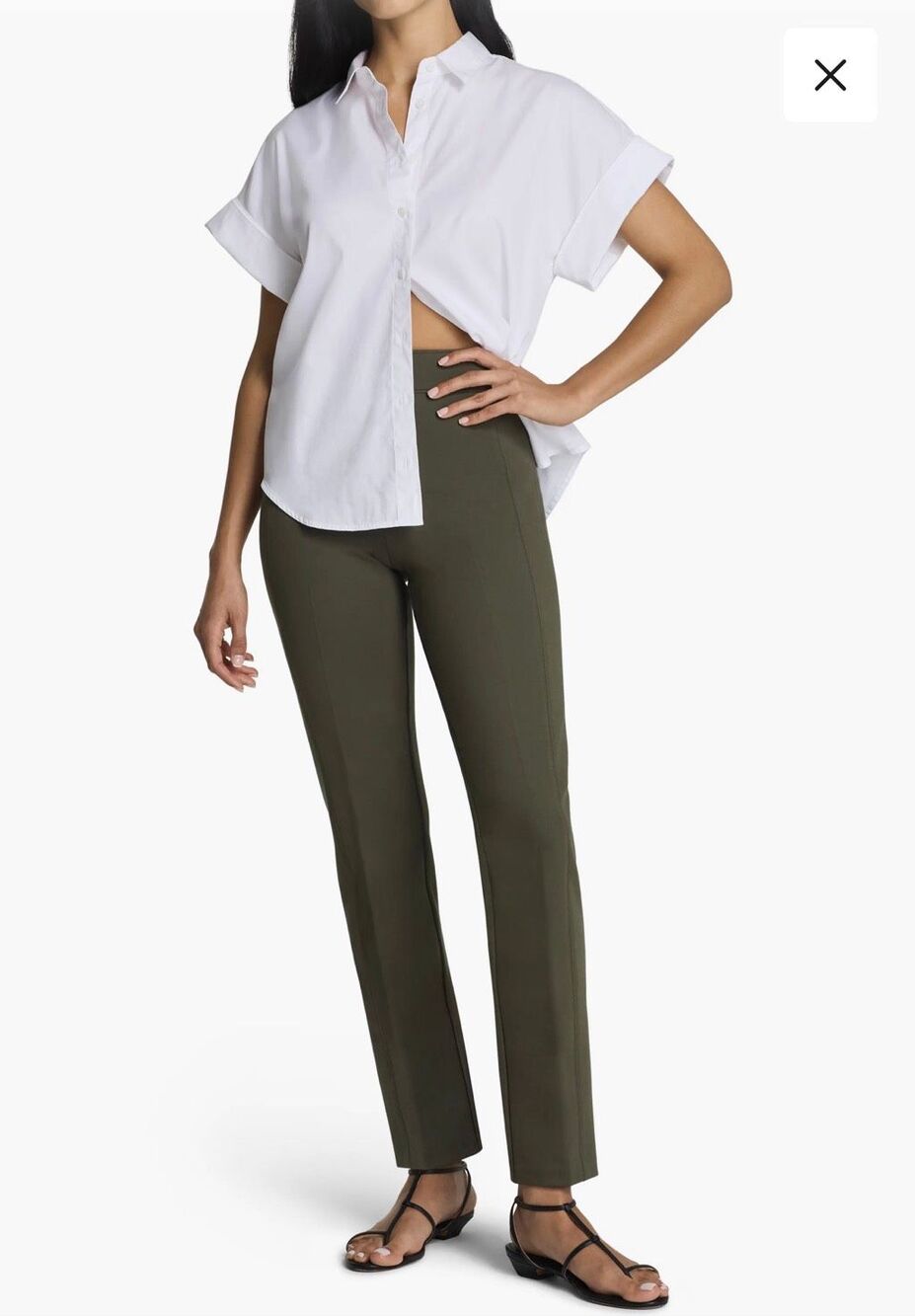SPANX Supersmooth PerfectFit Ponte Slim Straight Pants Dark Pine XL NWT